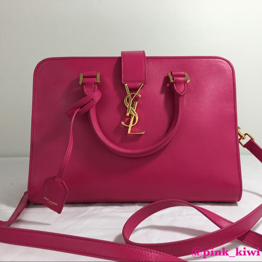 Saint Laurent Small Cabas Leather Satchel
